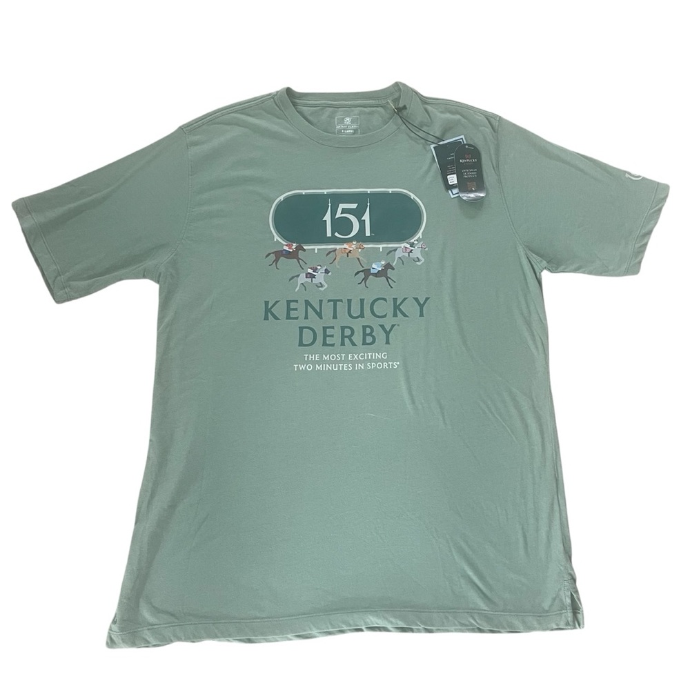 151 Kentucky Derby Tee XL Instant Classic Sage Green Officially Licensed NWT